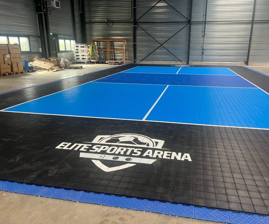 Terrain de pickleball démontable Elite Sports Arena, vue d’ensemble